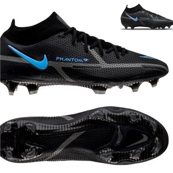 NWT Men’s Nike Phantom GT2 Elite DF ACC FG Black Blue Soccer Cleats Sz‎ 7